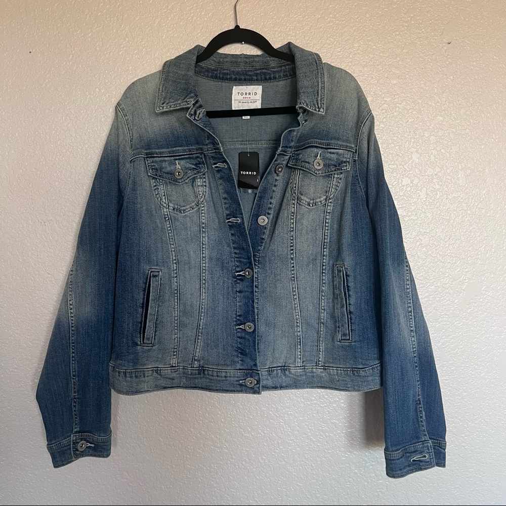 NWT Torrid Distressed Jean Jacket